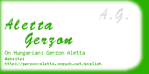 aletta gerzon business card